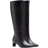 CLARKS WOMENS LEATHER ZIP HIGH LEG BOOT - BLACK